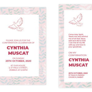 Confirmation Invitation and Bookmark 6