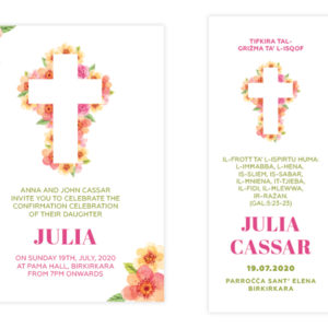 Confirmation Invitation and Bookmark 7