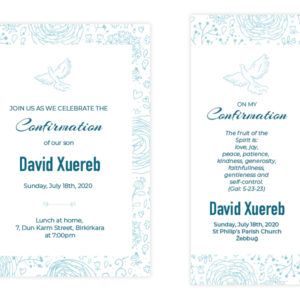 Confirmation Invitation and Bookmark 8