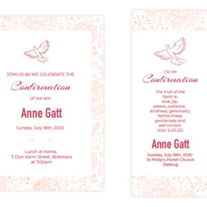 Confirmation Invitation and Bookmark 9