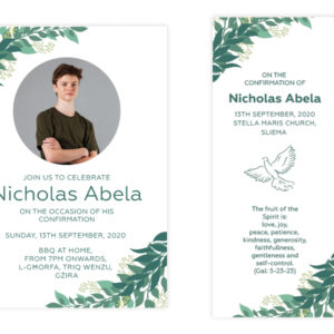 Confirmation Invitation and Bookmark 10