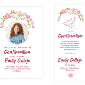 Confirmation Invitation and Bookmark 11